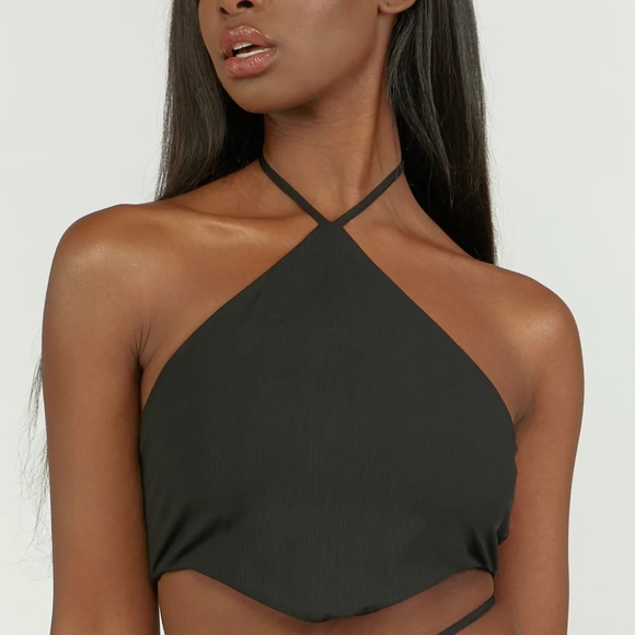 Pointed Hem Halter Tank - Picture 1 of 4